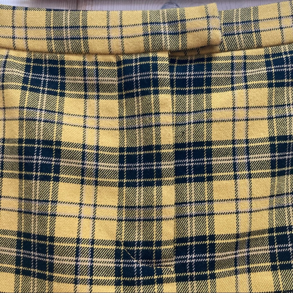 BB Dakota Yellow and Black Plaid Mini Skirt - Picture 4 of 10